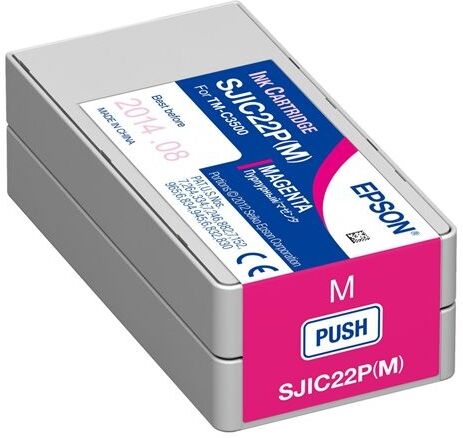 Epson SJIC22P Ink Cartridge 32.5ml for ColorWorks TM-C3500 - Magenta