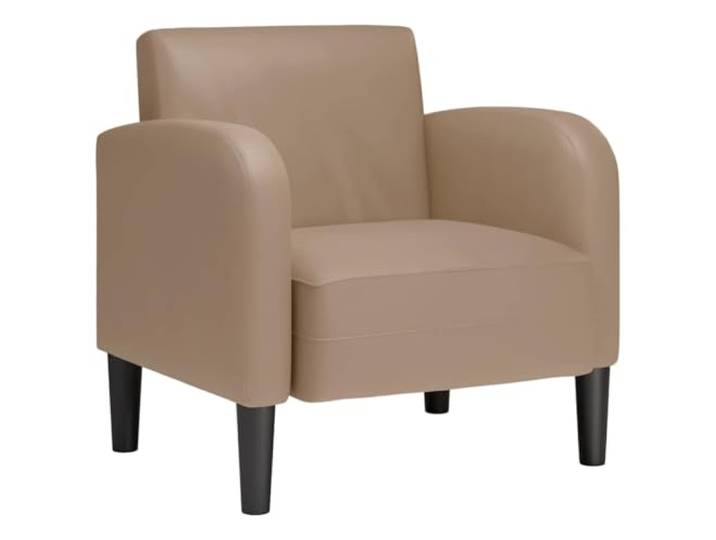 Sessel mit Armlehnen Cappuccino-Braun 54 cm Kunstleder Cappuccino-Braun,54 cm,Kunstleder,Sperrholzrahmen,Federkern,stützende Beine,leicht zu reinigen