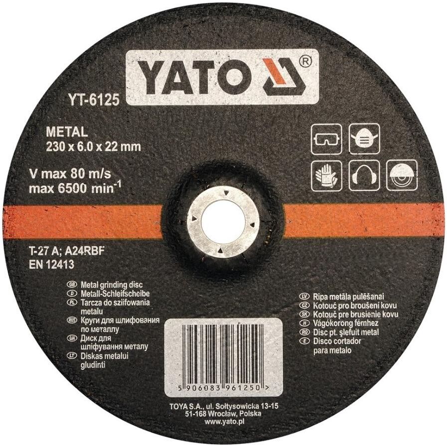 YATO YT-6125 Plaque séparatrice, meuleuse d'angle