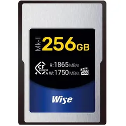 Wise CFexpress 4.0 Type A Mk-II 256GB WI-CFX4-A256M2 (256 GB, CFexpress Typ A), Speicherkarte, Blau, Schwarz, Silber