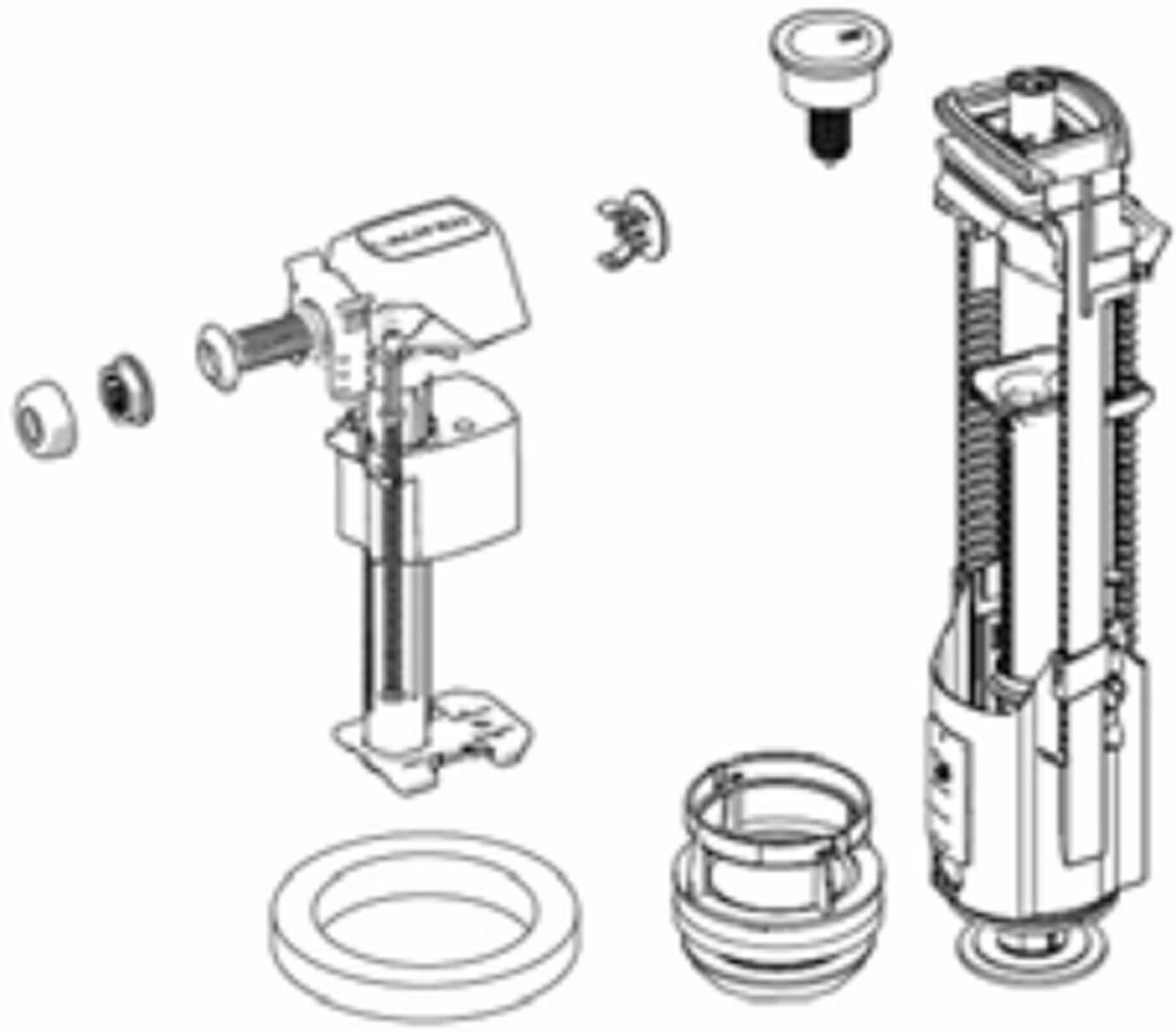 LAUFEN replacement set for cisterns H8940580000001