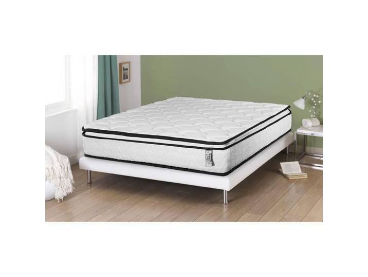 Matelas Empereur 140x190 22 cm d'épaisseur Mémoire de forme Surmatelas intégré Mousse HR Confort Mi-ferme