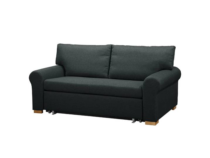 Schlafsofa Country Deluxe Grau/Dunkelgrau Webstoff Luba 205cm mit Schlaffunktion Modern