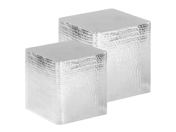 vidaXL Couchtische 2 STK. Silbern Aluminium