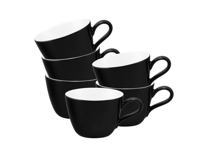 KAFFEETASSEN Life Fashion Glamorous Black 240 ml 6er Set