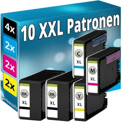 Druckfuxx, Druckerpatrone, 10x PATRONEN für Canon IB4050 IB4150 MB5050 MB5150 MB5155 MB5350 MB54