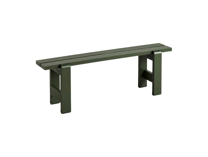 HAY Weekday Bank 140x23 cm Kiefernholz lackiert Olive