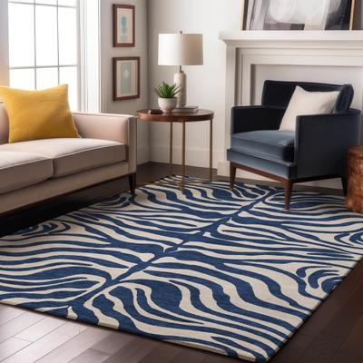 Addison Rugs Premium Washable Super Soft Zebra Print Mayfield Rug