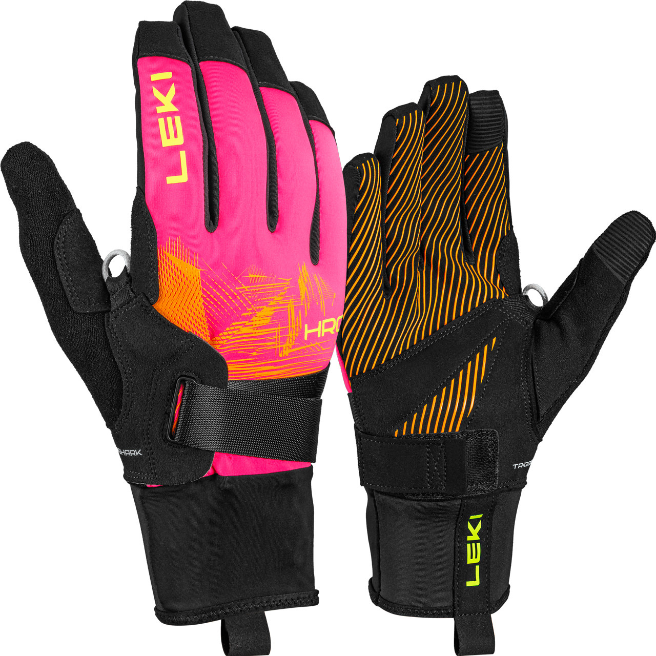 Leki Langlauf-Handschuh HRC RACE TI neonpink/neonorange/neonyellow - 6,5