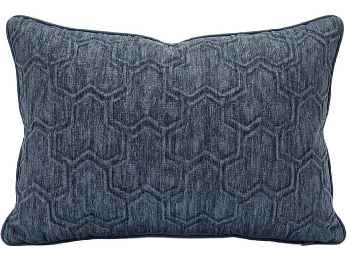 Kissen GISELE 50x3cm blau unifarben