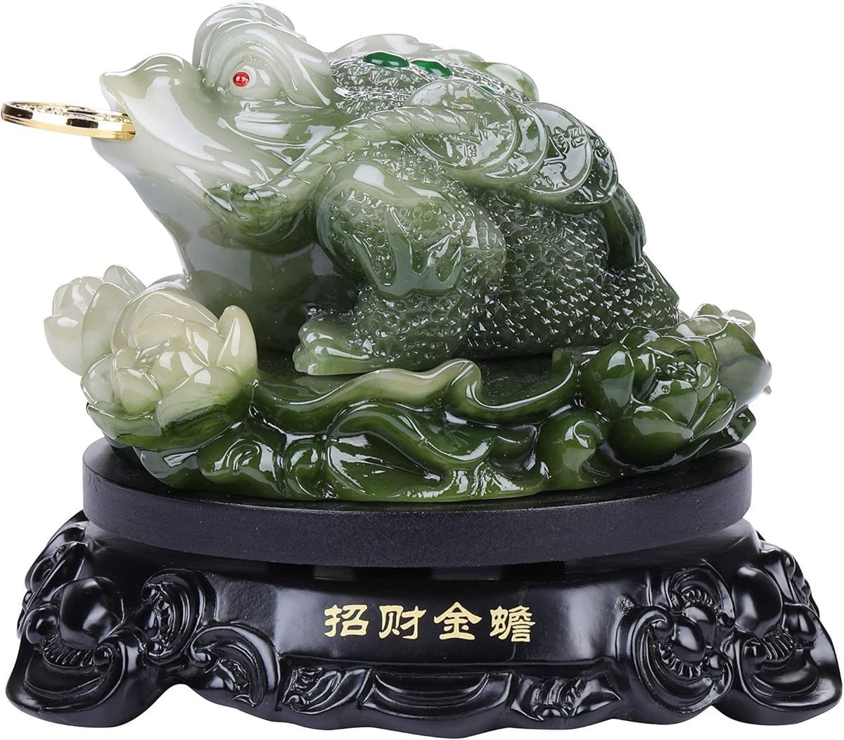 Groen Geld Kikker Beeldje - Feng Shui Decoratie voor Welvaart - 1.05 kg
