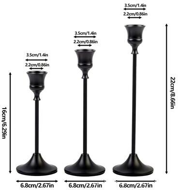 Inspired Finds Vintage Metal Tabletop Candle Holders Set Of 3 Elegant Wedding Decor black