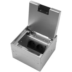 Bodensteckdosen Systemtechnik, Steckdose, Bodensteckdose 8902BB 2x 8902BB-1-0 Schuko, belegbar 8902BB-1-0