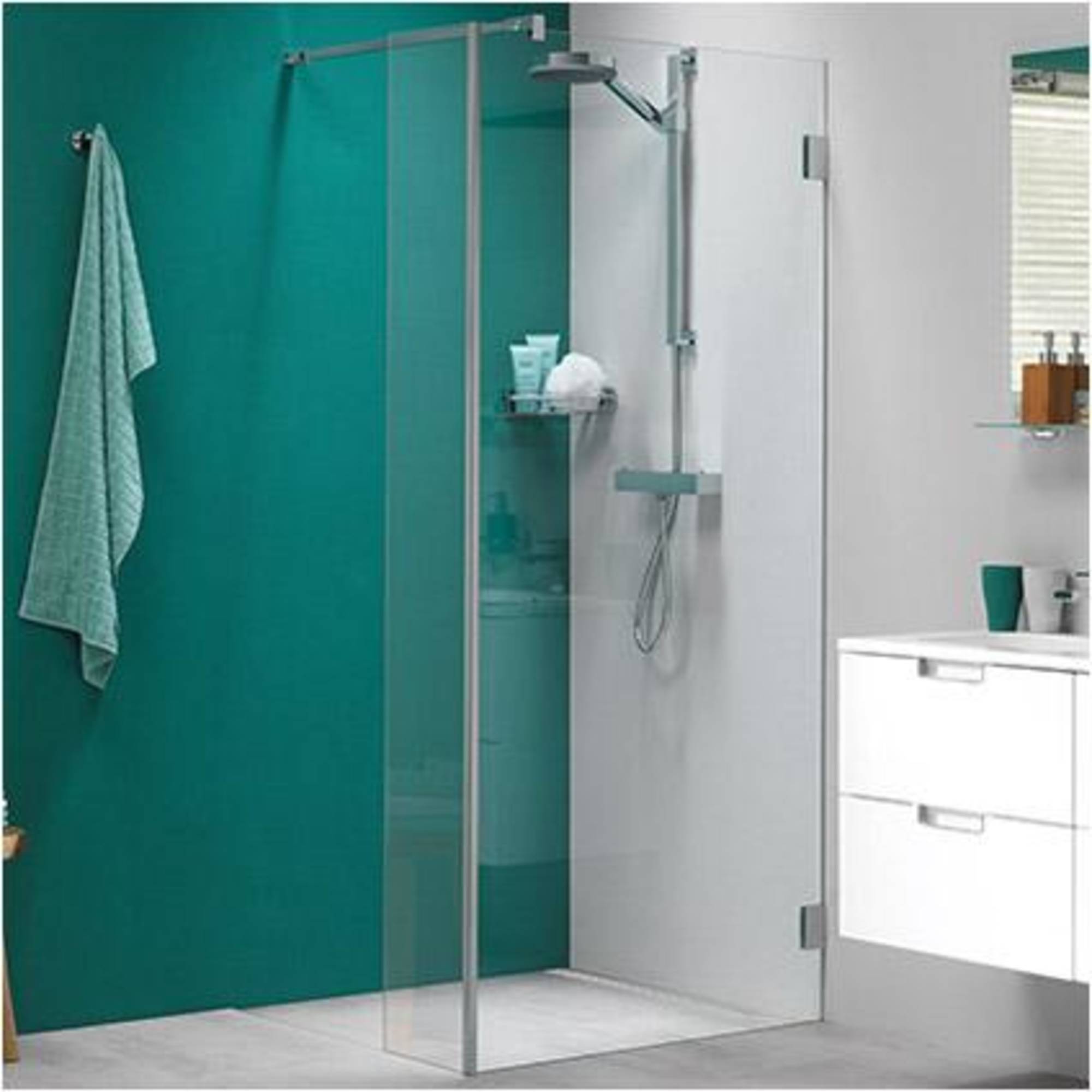 Sealskin Get Wet I Am inloopdouche type A1 met zijpaneel 100+30x200cm Chroom/Helder glas
