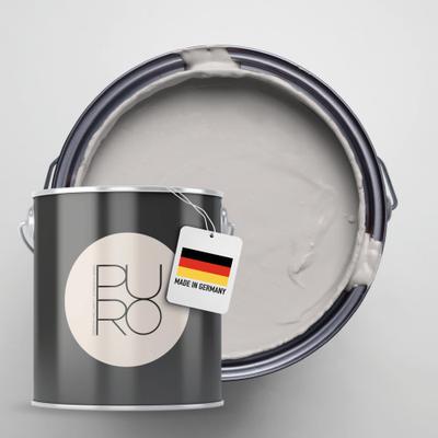 Wandfarbe A.S. CRÉATION "Premium Innenwandfarbe PURO Tuchmatt cool grey", beige (c1002 cool grau), 2,5 l 2,5ml, Farben, ideal für Wohnzimmer, Schlafzimmer, Flur und Küche, Farbwelt Grau