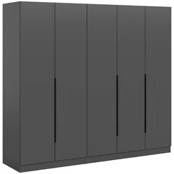 Drehtürenschrank KOPENHAGEN ca.200x181x52cm Anthrazit
