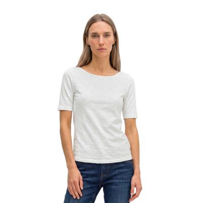 T-Shirt MARC O'POLO "mit U-Boot-Ausschnitt", Damen, Gr. M, weiß, Obermaterial: 100% Baumwolle, unifarben, Basic, regular fit, U-Boot-Ausschnitt, Shirts T-Shirt