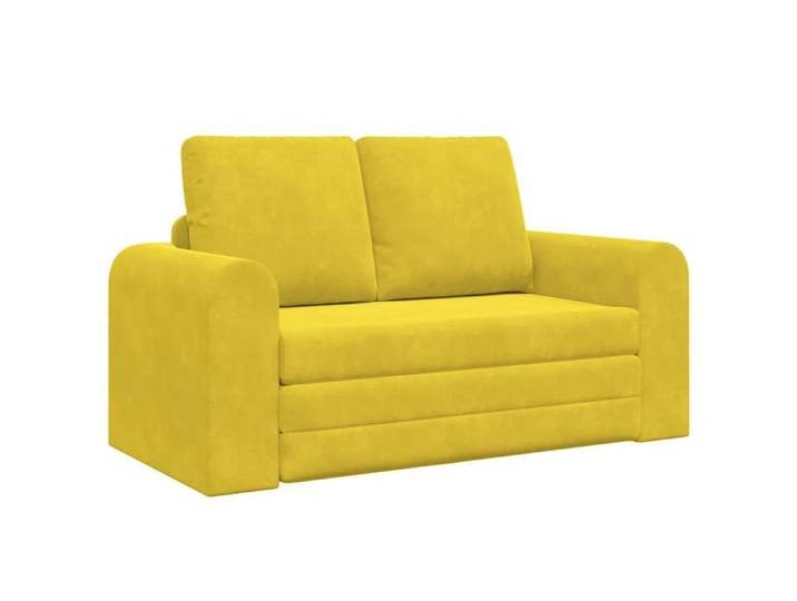 En solde  Canapé-Lit 60cm - SWEETY - fauteuil-lit portable - 1 place - Jaune Velours LV1228