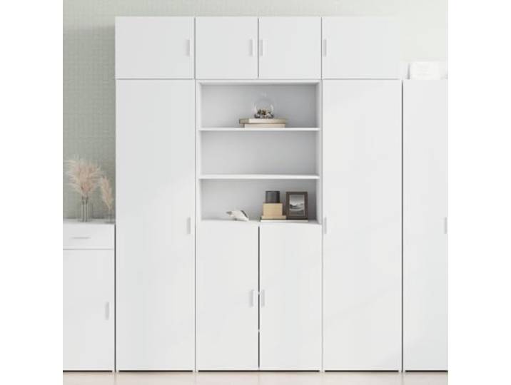 HEFZGDB Modernes Highboard für Wohnzimmer und Schlafzimmer, stabiles Highboard mit glatter Oberfläche und Griffen, weißes aus Holzwerkstoff mit Stauraum, pflegeleichtes