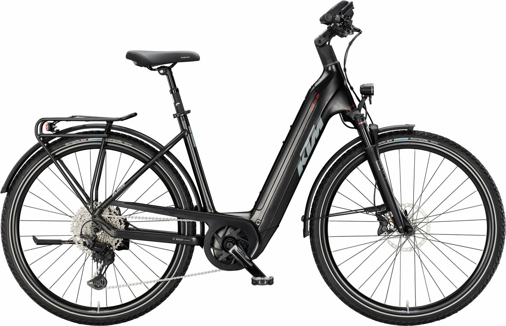 KTM MACINA TOUR CX 820 diamond black matt (grey+burnt orange) 28" 800 Wh Wave E-Tourenbike in Schwarz
