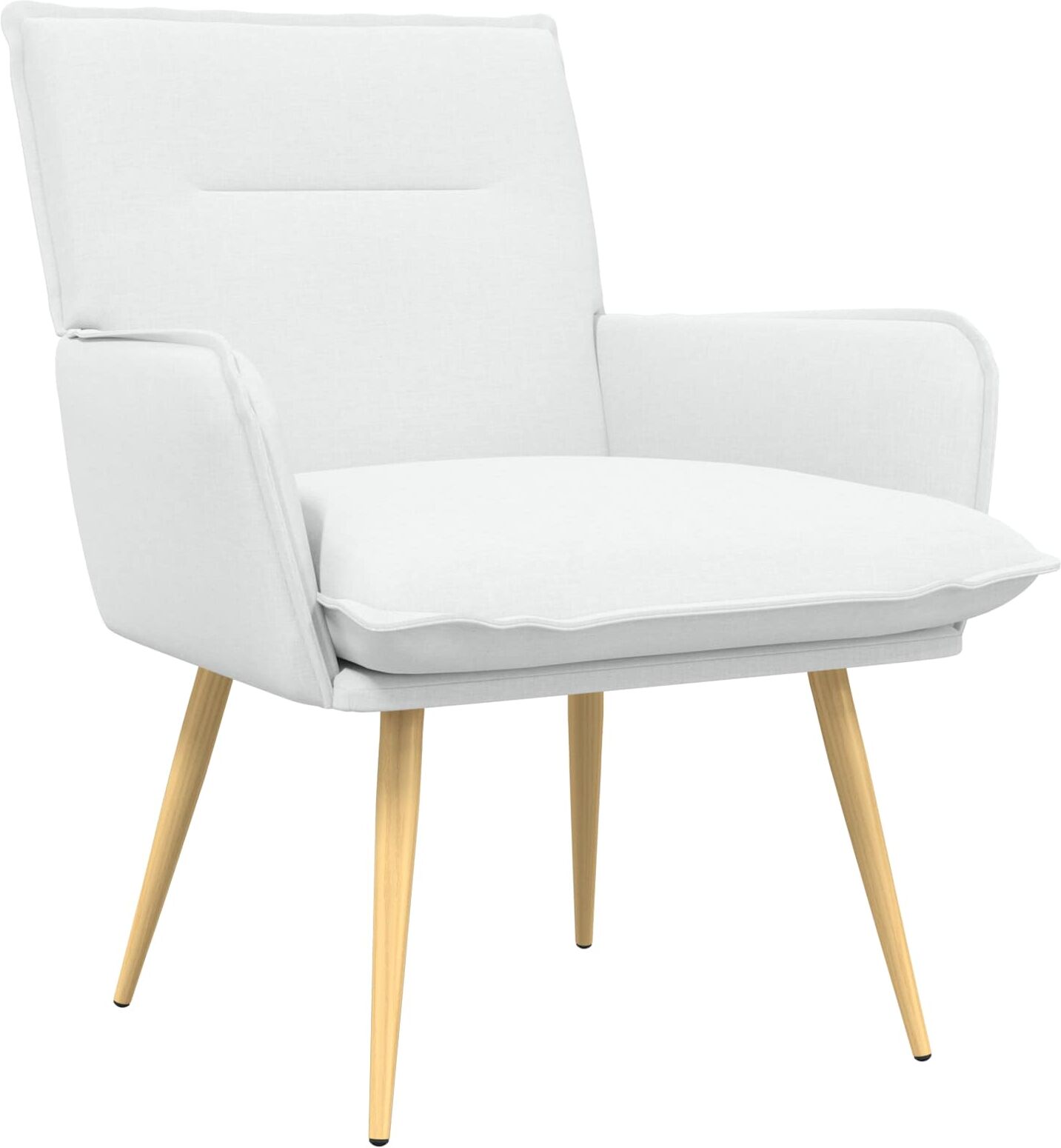 vidaXL Fauteuil Blanc Tissu
