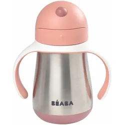 Beaba, Kindergeschirr + Kinderbesteck, Strohhalmtasse Inox