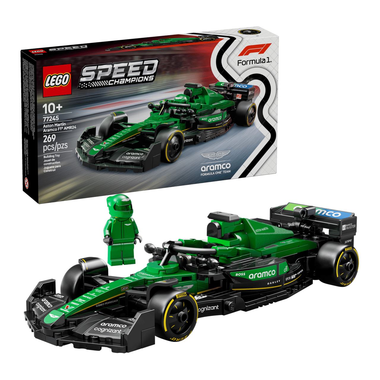 LEGO Speed Champions Aston Martin Aramco F1 AMR24 Rennauto 77245