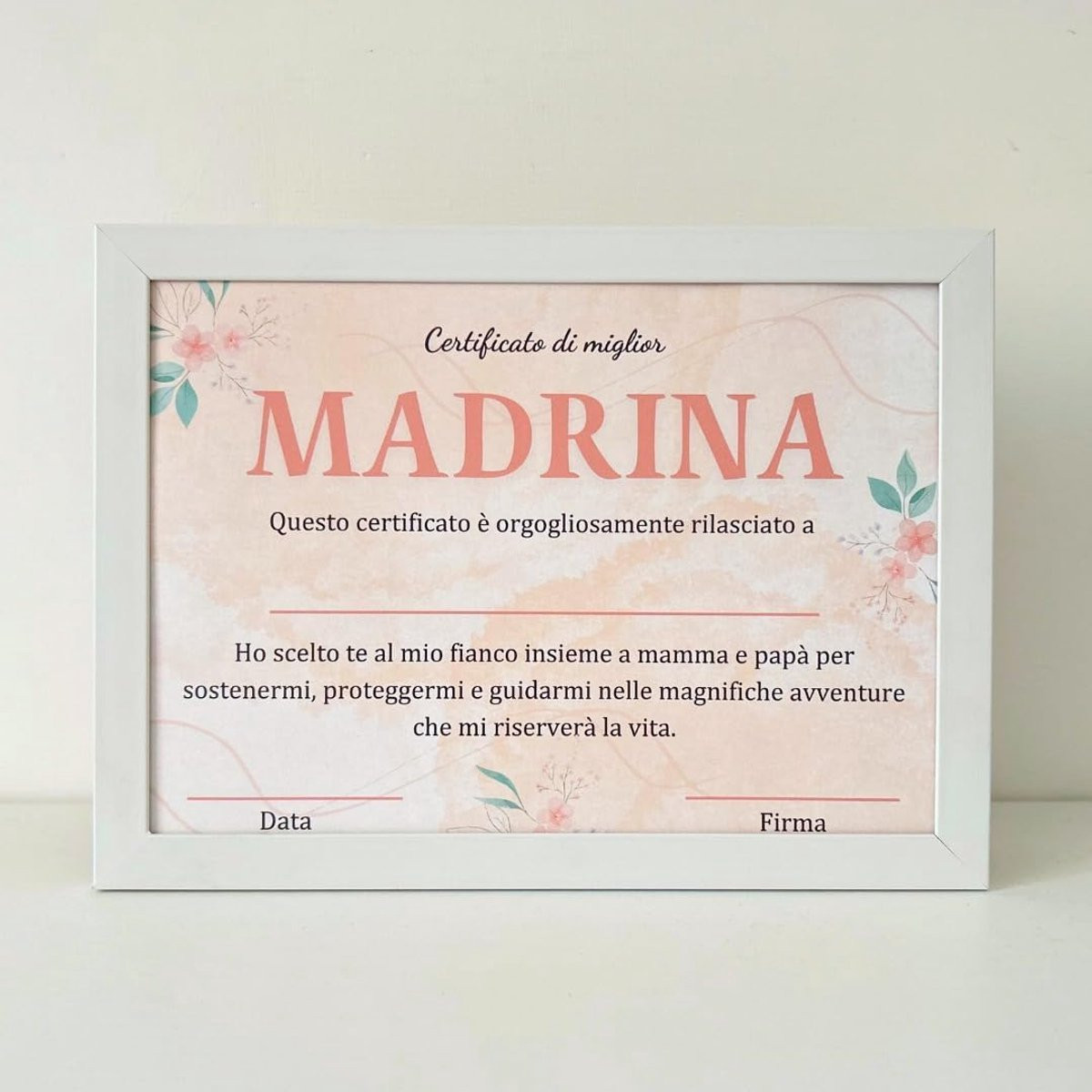 Diploma Madrina Frame Certificaat Houder Wit A4 Formaat