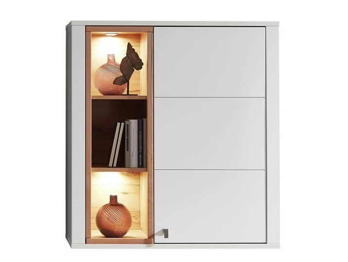 Z2 Hängevitrine SERPIO, Weiß, Holznachbildung