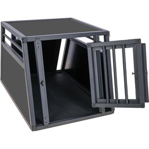 Kerbl Tiertransportbox Vacation, aus Aluminium, 55 x 50 x 77cm, graphite, Tiere bis 60kg
