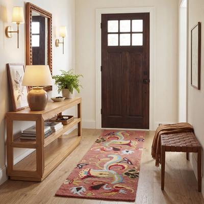 SAFAVIEH Handmade Blossom Rust Wool Rug