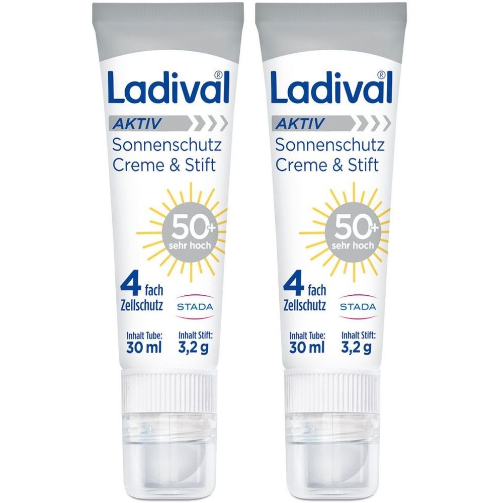 Ladival Aktiv Sonnenschutz Creme & Stift LSF 50+ x2 2x30 ml