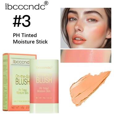 Inspired Finds 3 In 1 Temperature Changing Blush Stick Multi Use Lip And Cheek Tint Stick Hydrating Color Adapting Makeup #3 Peach Coral