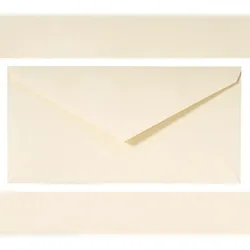 G.Lalo 5x Lalo, Packung mit 20 Umschlägen DL 220x110mm, 120g, Paille/Strohpapier - Elfenbein 22616L
