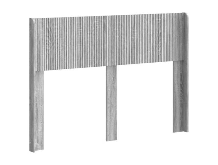 Kopfteil aus technischem Holz, Sonoma, Grau, 141,5 x 7 x 100 cm, Design Leisten, Netzmontage, einfache Reinigung, Innenanwendung, moderner Stil, Farbe Sonoma-Grau, Material PB