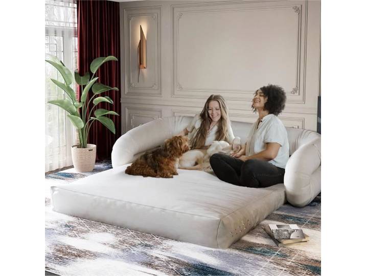 Bean Bag lit Pouf Géant Canapé Pouf Géant Pouf Poire Géant-100×70×85CM