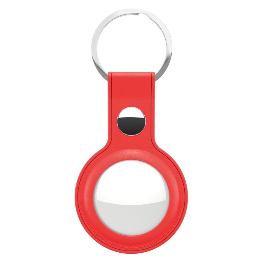 Keybudz Leather Keyring for AirTag (Color: Red) (AT_S1_RED)