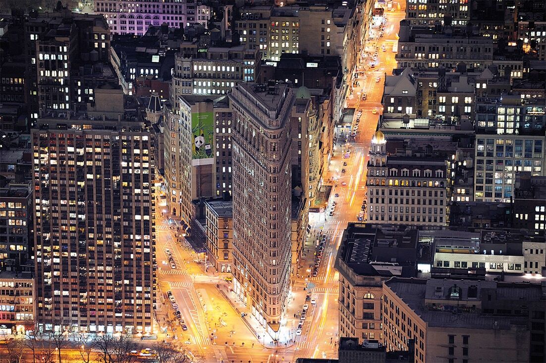 Fototapete PAPERMOON "Flat Iron Building", bunt, B:2,5m L:1,8m, Vlies, Tapeten, Fototapete bunt B/L: 2,5m x 1,8m