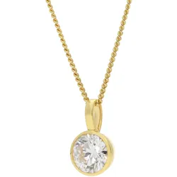 GLIZZ GL1460 Anhänger Gold 333 Lab Grown Diamant 1,0 ct + vergoldete Kette, 40 cm