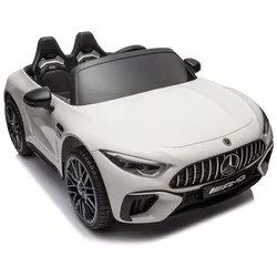 ES-Toys Elektro Kinderauto Mercedes SL63 AMG EVA-Reifen Stoßdämpfer lizenziert weiß