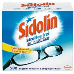 Sidolin Brillenputztücher im 50er-Pack weiß