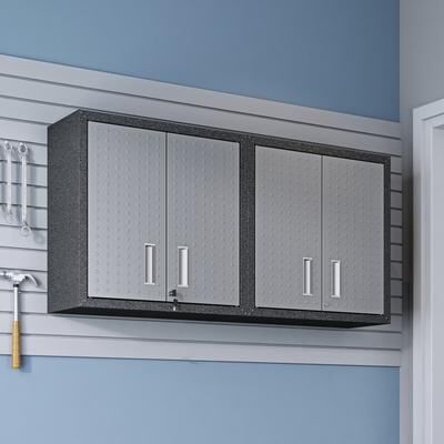 "Manhattan Comfort Fortress 30"" Floating Garage Cabinet - Set of 2"