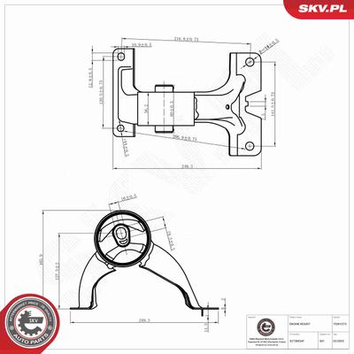 ESEN SKV Lagerung, Motor 75SKV273 hinten für DODGE