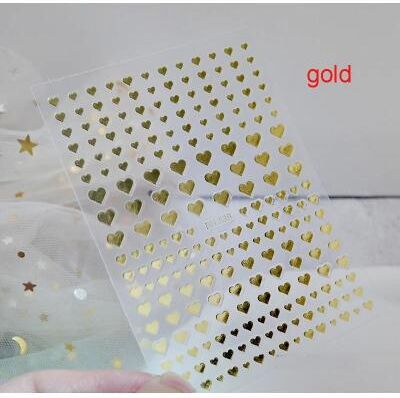 Uplift Picks 3D Nail Art Stickers Love Heart Star Cloud French Tip Nail Decals 08