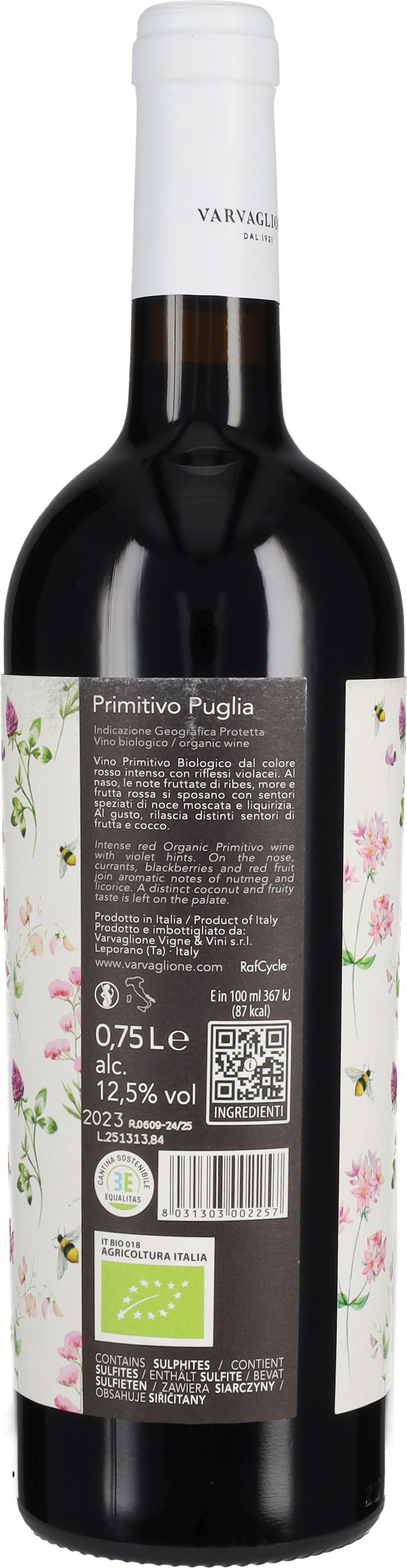 Primitivo Bio '12 e Mezzo' Varvaglione 2024