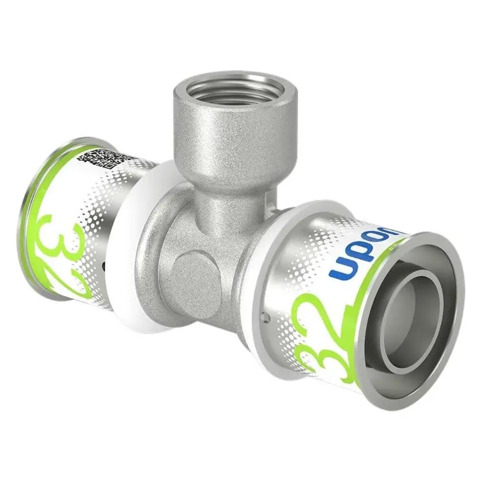Uponor MLC Druck-T-Stück 32-1/2'-32 - für Fussbodenheizung und Warmwasser- und Heizkörpersysteme (T-Verbindung) (1070600)