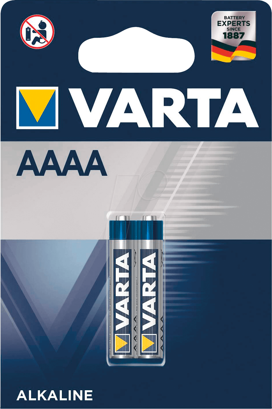 VARTA AG VARTA 4061 Batterie AAAA Alkalisch 1.5V 2er-Pack 04061101402