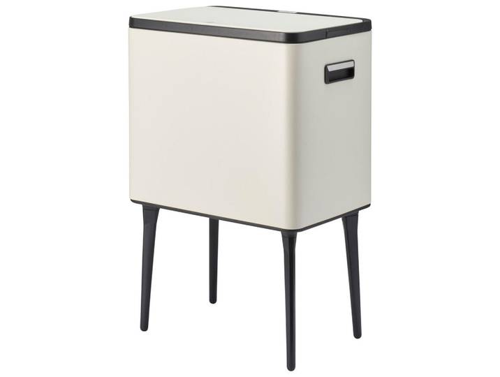 Storage solutions Mülleimer Metall 35 l 45,5/30,5/68,5 cm, Weiß, 30.5x68.5x45.5 cm, Badaccessoires, Abfalleimer