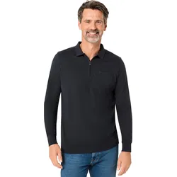 Jacques Britt Herren Polohemd langarm mit Zipp