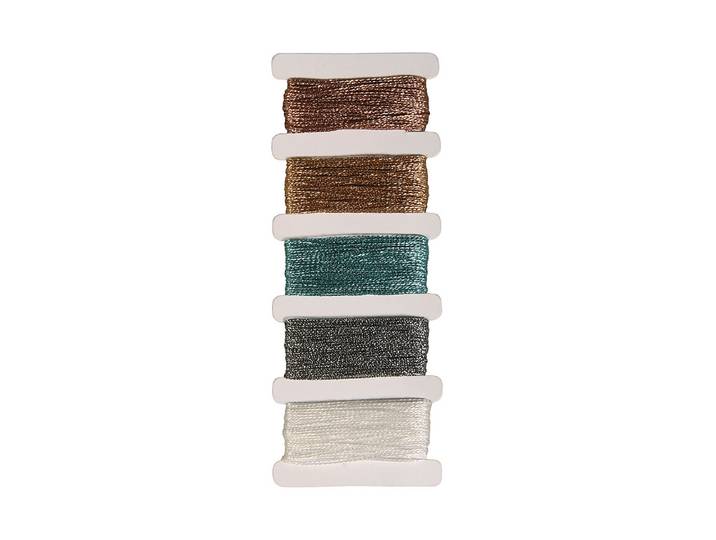 Rayher Metallic-Garn Stitch and Knot 50 m 5 Farben